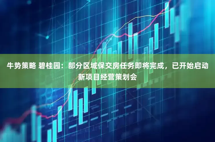 牛势策略 碧桂园：部分区域保交房任务即将完成，已开始启动新项目经营策划会